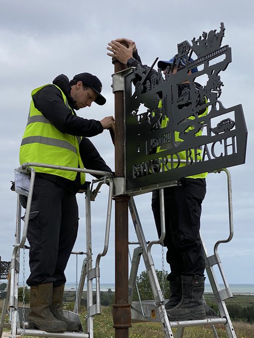 Waymarker Being Installed